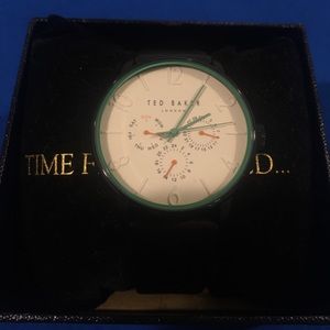 Ted Baker Cream/Orange/Light Blue Dial Watch